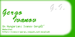 gergo ivanov business card